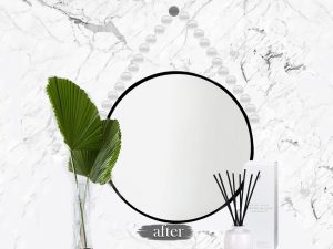 black round mirror design